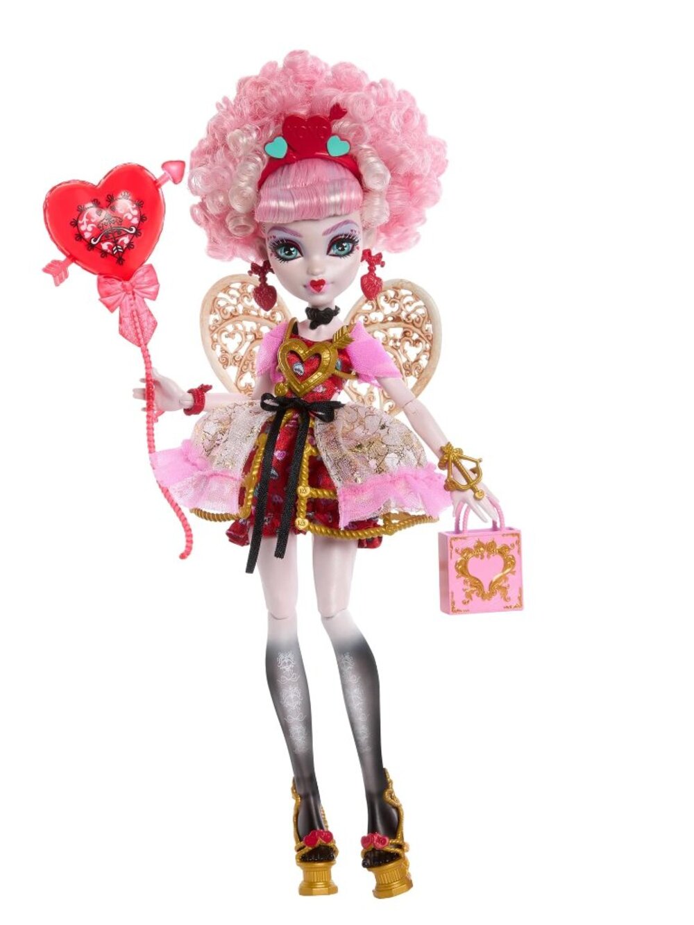 Monster High Scary Sweet Birthday Cupid Asteria Doll in Party Dress with Balloon